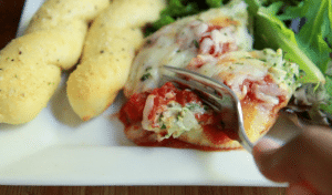 chicken and spinach stuffed pasta shells recipe