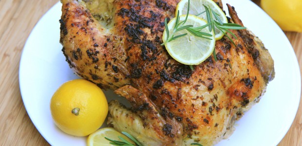Lemon, Garlic & Rosemary Roasted Chicken