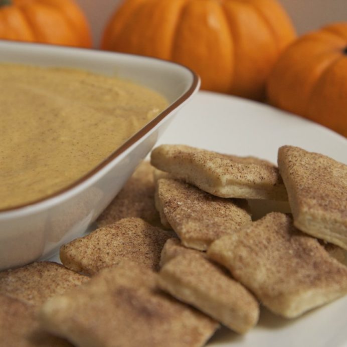 Pumpkin Pie Dip Recipe w/ Homemade Pie Crust Bites