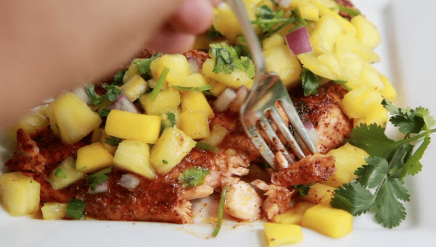 chili salmon recipe pineapple mango salsa recipe