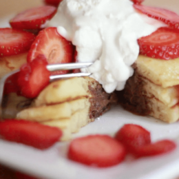 nutella stuffed pancakes recipe strawberries