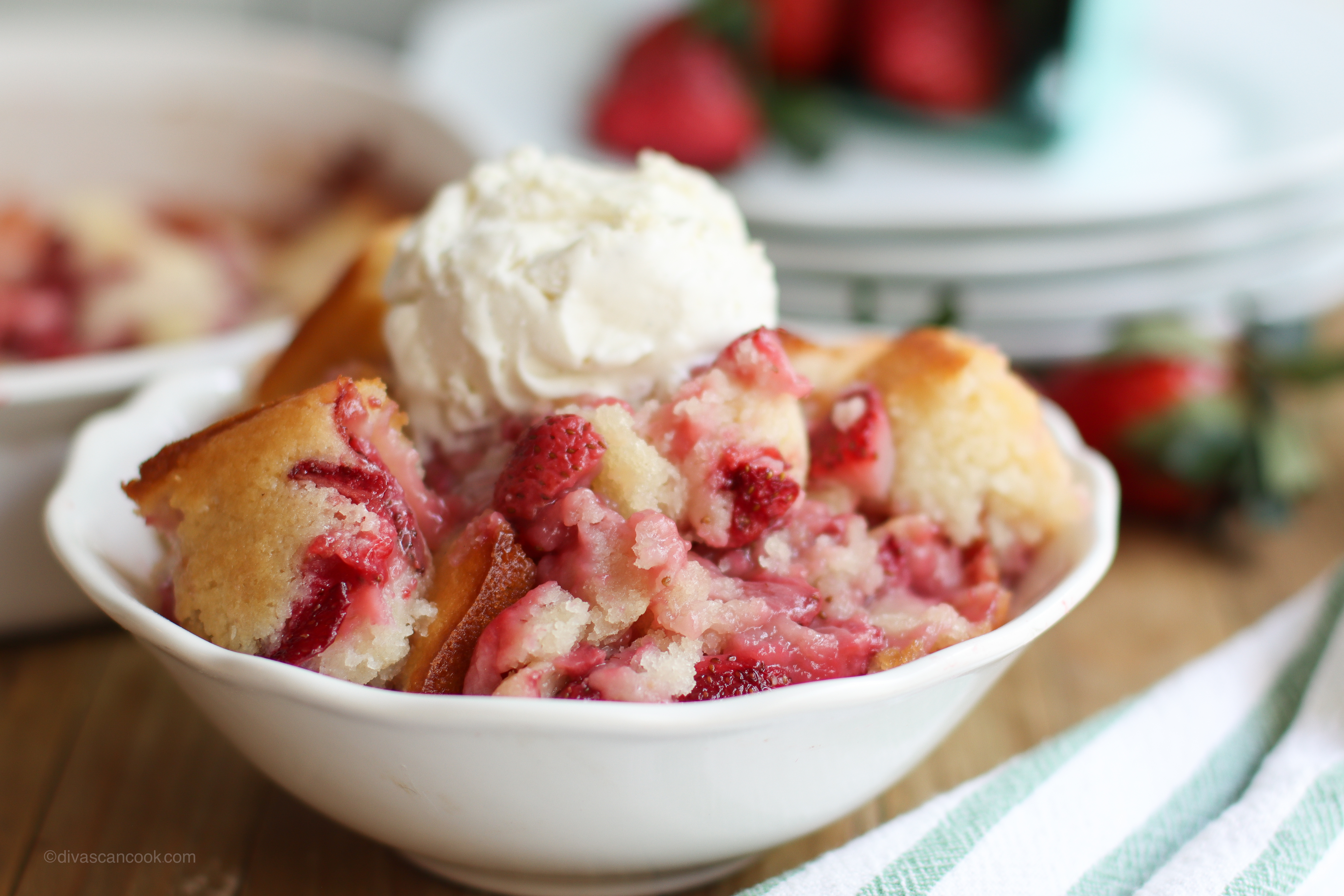 strawberry cobbler dessert