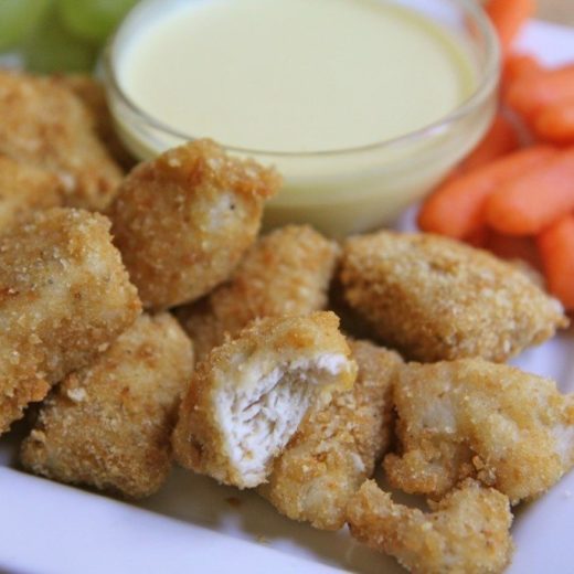 Baked Chicken Nuggets + Honey Mustard Sauce