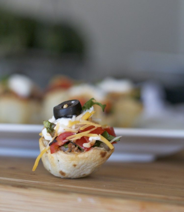 Mini Taco Bites Homemade Taco Bowls