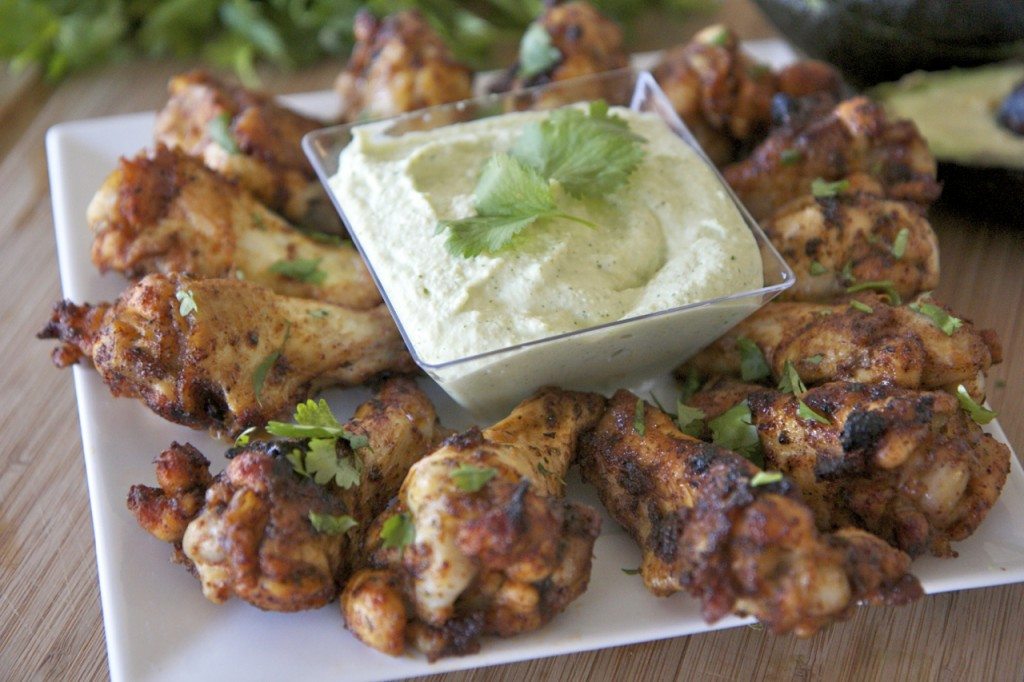 Chipotle Lime Chicken Wings & Avocado Sauce