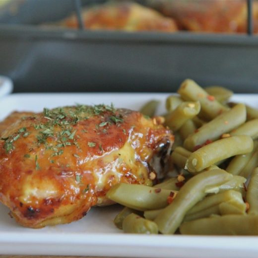 Roasted Honey Mustard BBQ Chicken Thighs Recipe