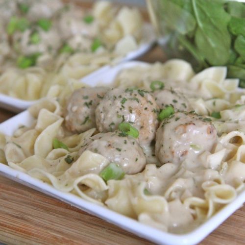 Creamy Meatball Stroganoff Recipe (Slow Cooker)