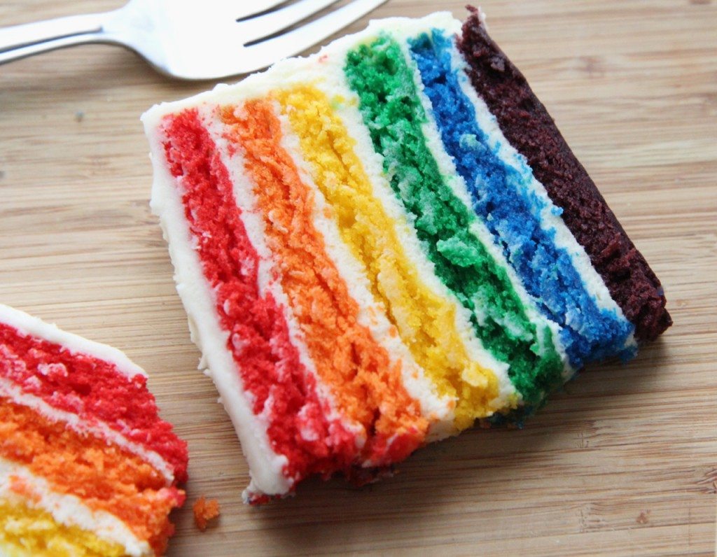 homemade rainbow layer cake recipe 1