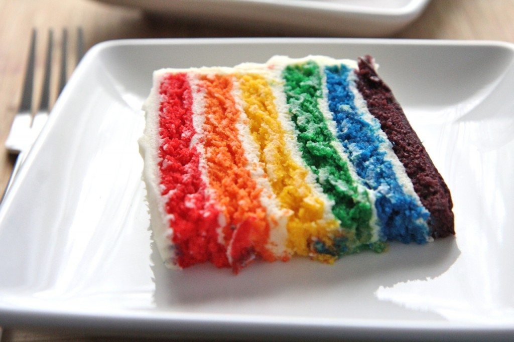 homemade rainbow layer cake recipe 5