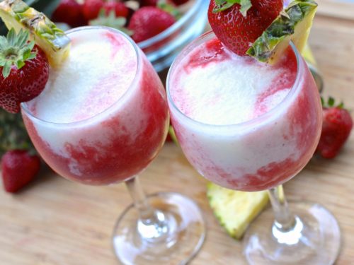 Easy Strawberry Pina Colada Mocktail