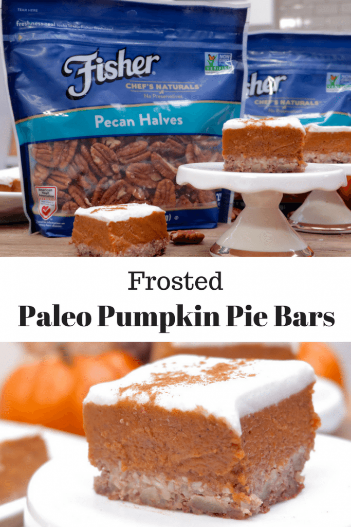Frosted Paleo Pumpkin Pie Bars
