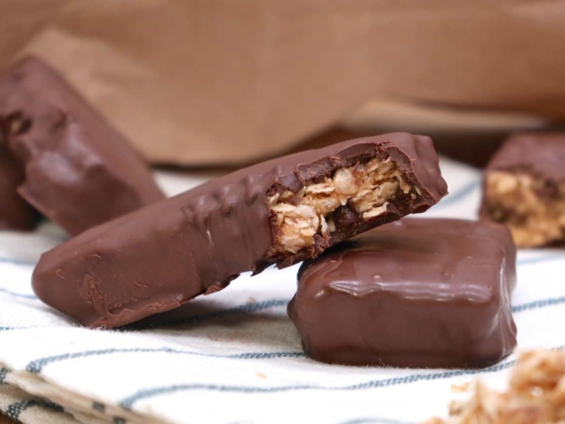 chocolate dipped granola bars