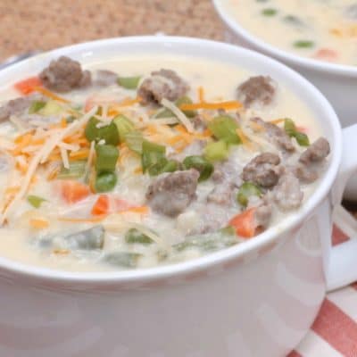 creamy sausage & vegetable potato soup