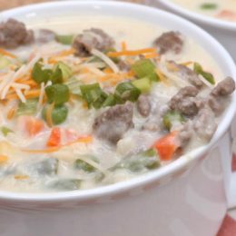 creamy sausage & vegetable potato soup