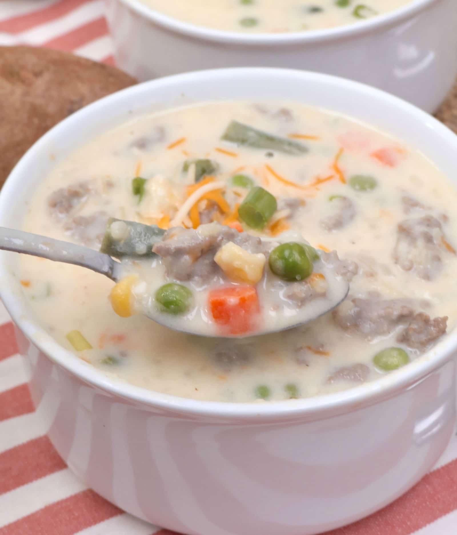 Creamy Sausage & Vegetable Potato Soup