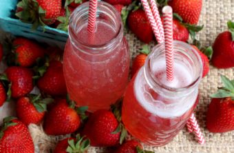 Fresh Strawberry Soda (Homemade & No Machine Needed)