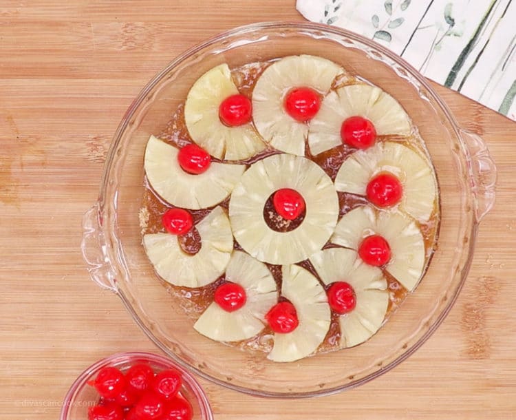 Step-by-step Pineapple upside-down cake