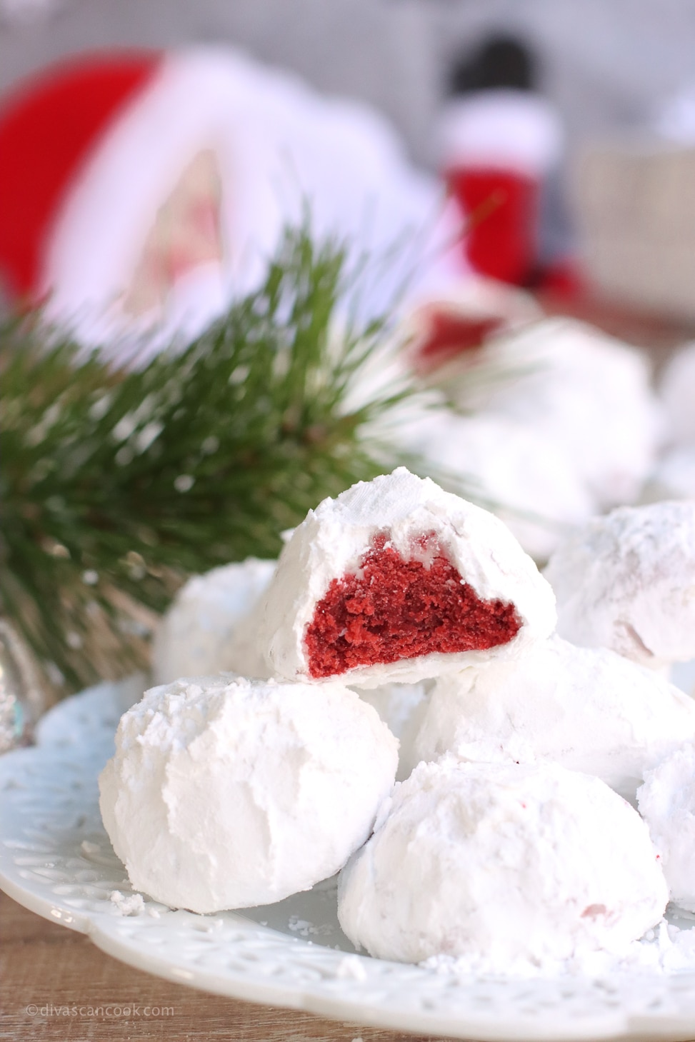 ed velvet snowball cookies recipe