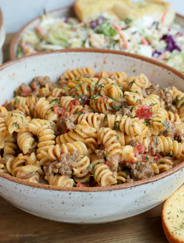 Easy Queso Pasta Quick Dinner Idea