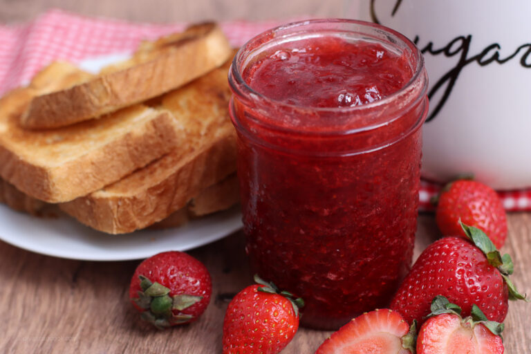 Strawberry Jam Recipe - 3 ingredients, Small Batch, No Pectin