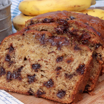 homemade chocolate chip banana bread