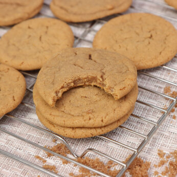 soft and chewy brown sugar cookies close up
