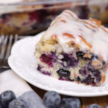 blueberry butter swim biscuits on a plate